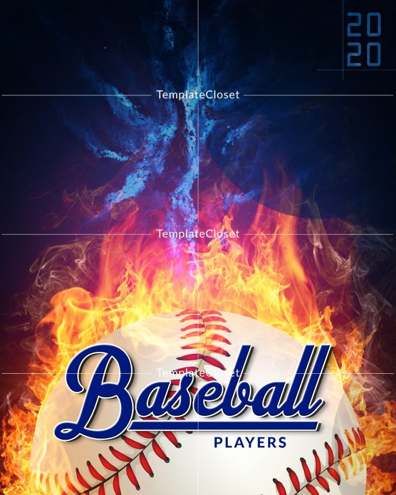 Baseball Themed Sports Photography Template