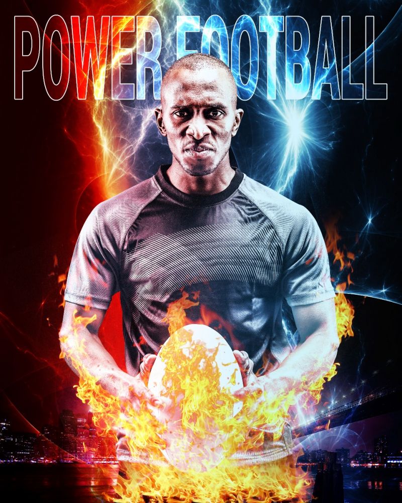 Power football customizable template