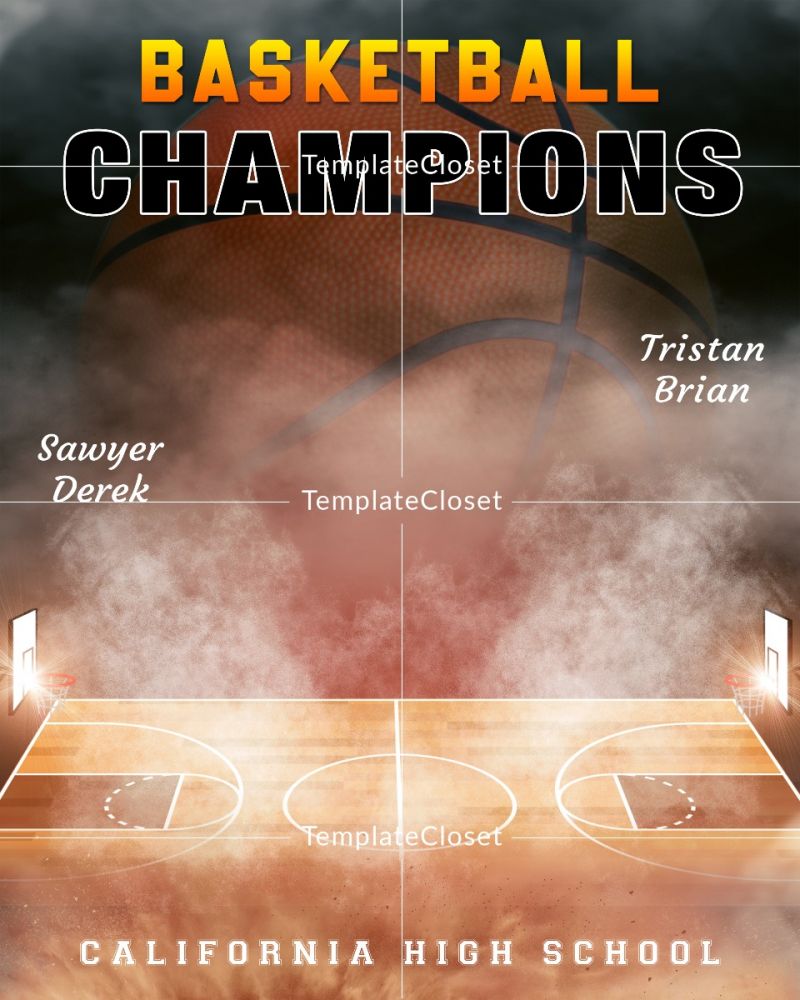 BasketballChampionsHighSchoolTemplatePhotography@templatecloset.com