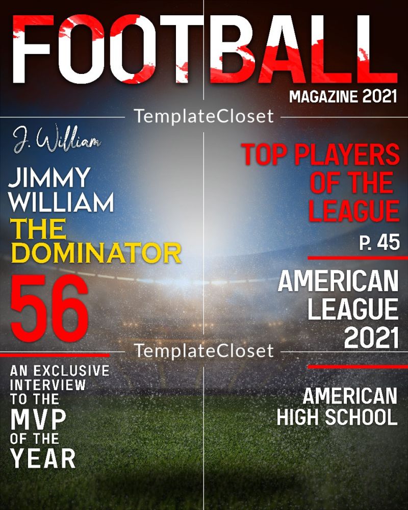 FootballMagazineJimmyWilliamTemplate@templatecloset.com