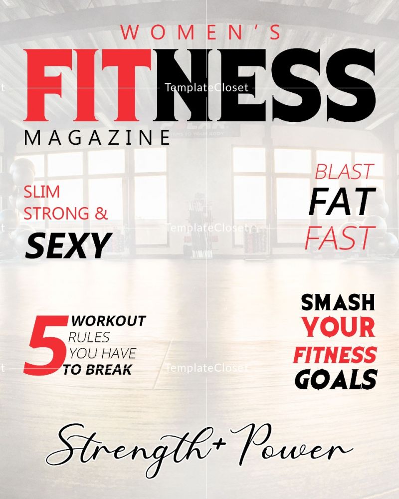 FitnessMagazineCoverTemplatePhotography@templatecloset.com