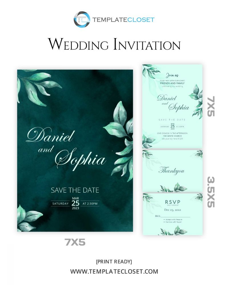 Wedding Card Save The Date Template