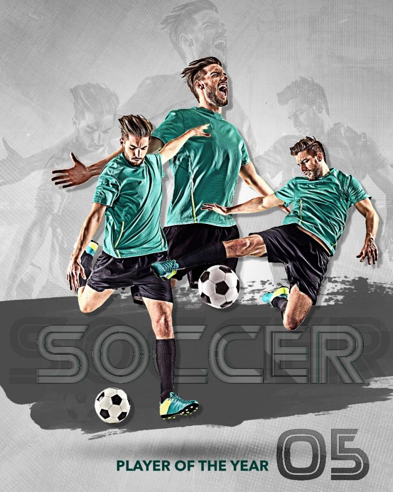 Soccer - Player Of The Year Photoshop Template