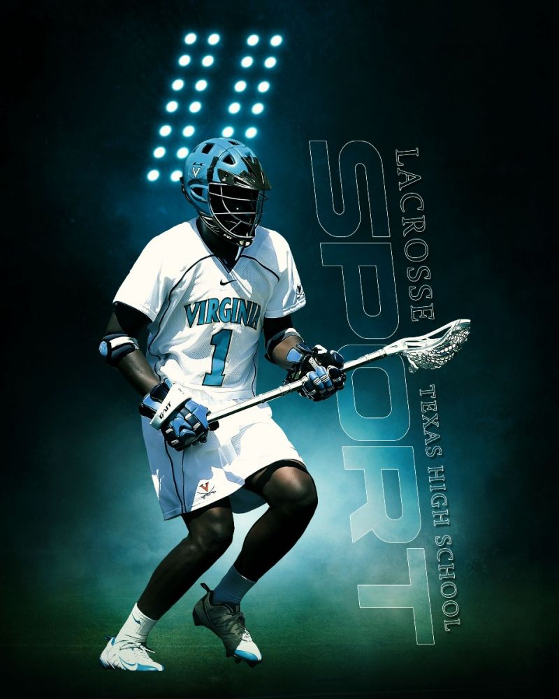 Lacrosse Sports Light Effect Photoshop Template