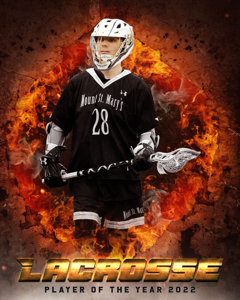 Lacrosse Fire Effect Photoshop Template