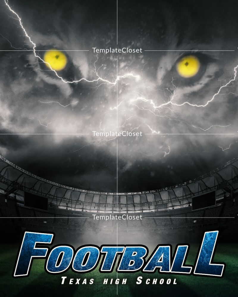 Football Team In Stadium Photoshop Template