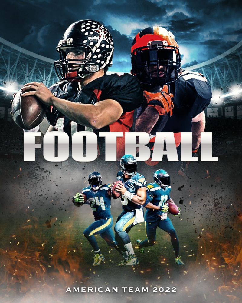 American Football Team Photoshop Template