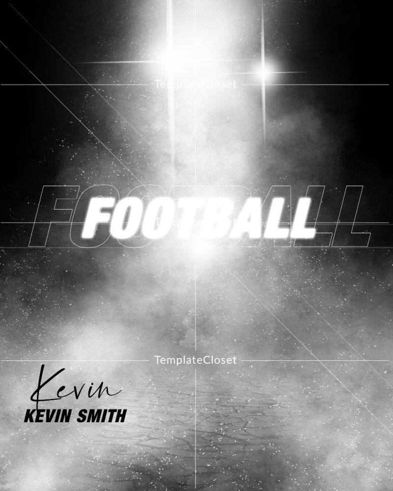 Kevin Smith - Football Print Ready Photoshop Poster
