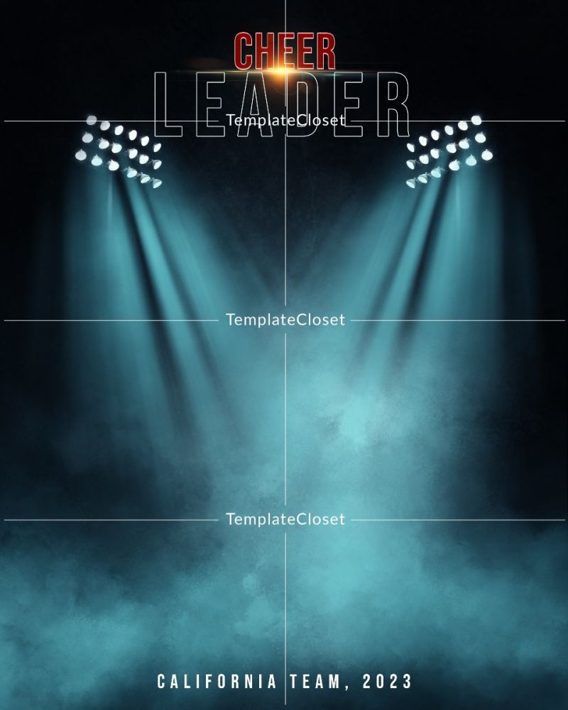 Cheerleader Light Effect Photography Poster