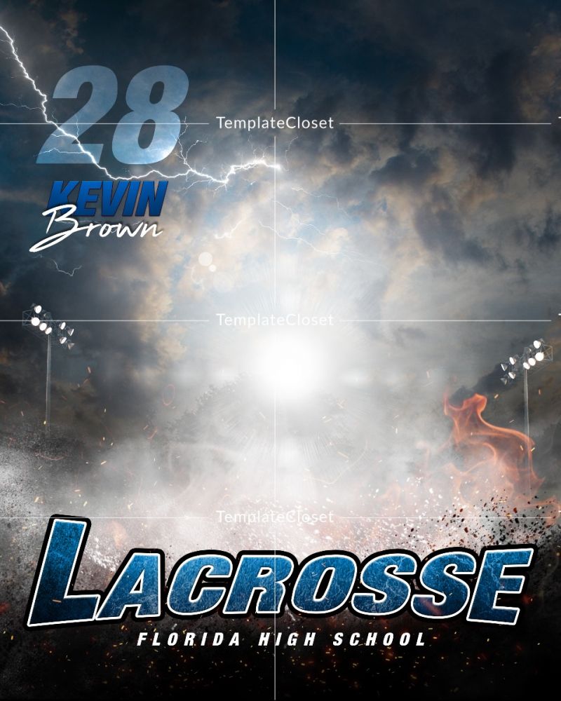 Kavin Brown - Lacrosse Strom Effect Photoshop Template