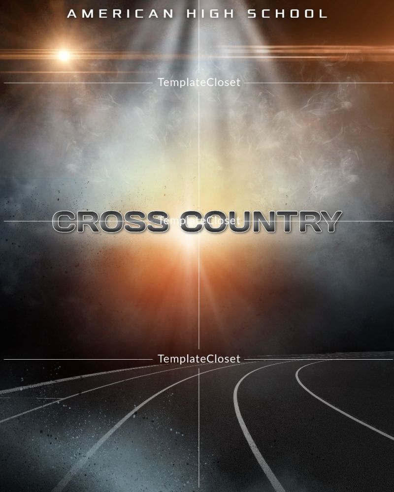 Cross Country Photoshop Template