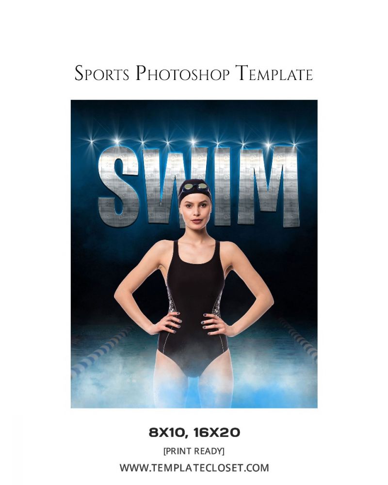 Swimming Sport Photoshop Template