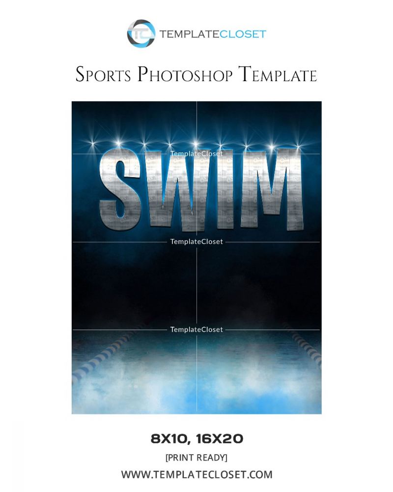 Swimming Sport Photoshop Template