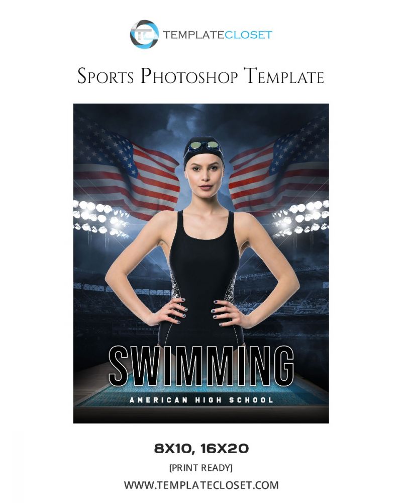 Swimming American High School Template