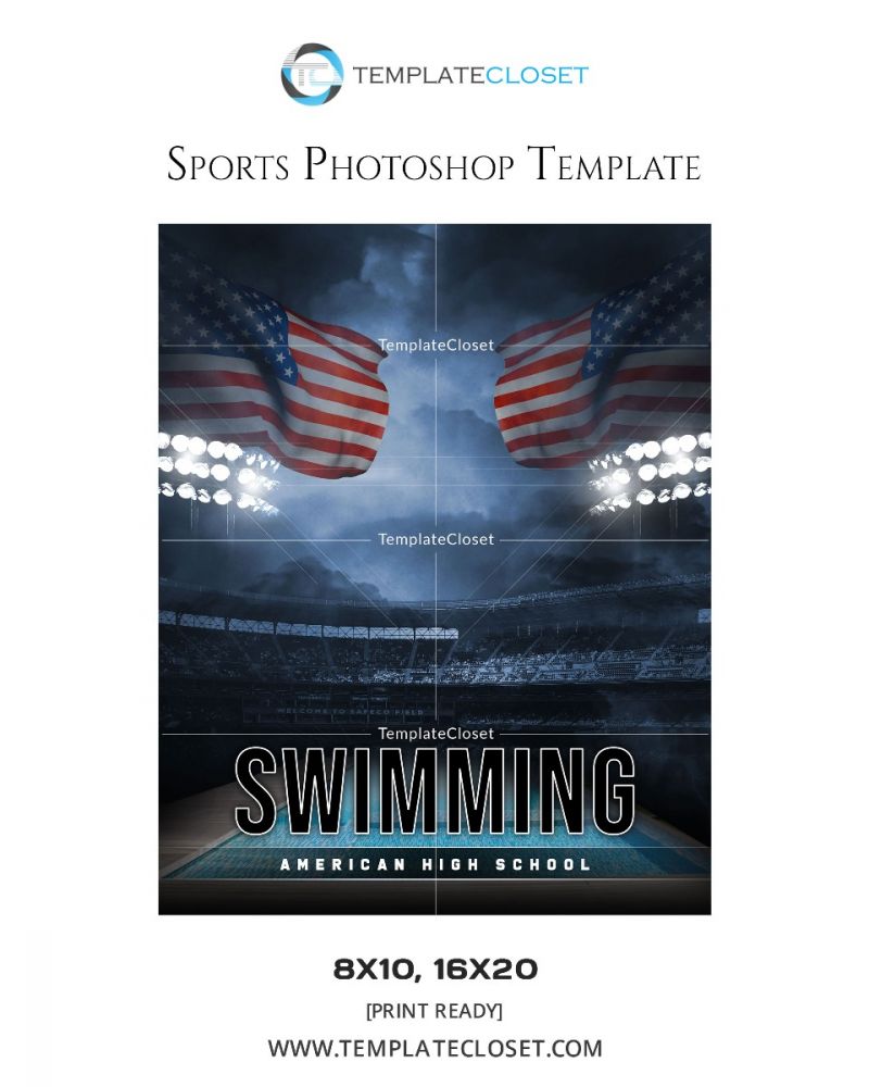 Swimming American High School Template