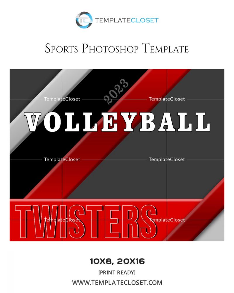 Volleyball Team Photoshop Template
