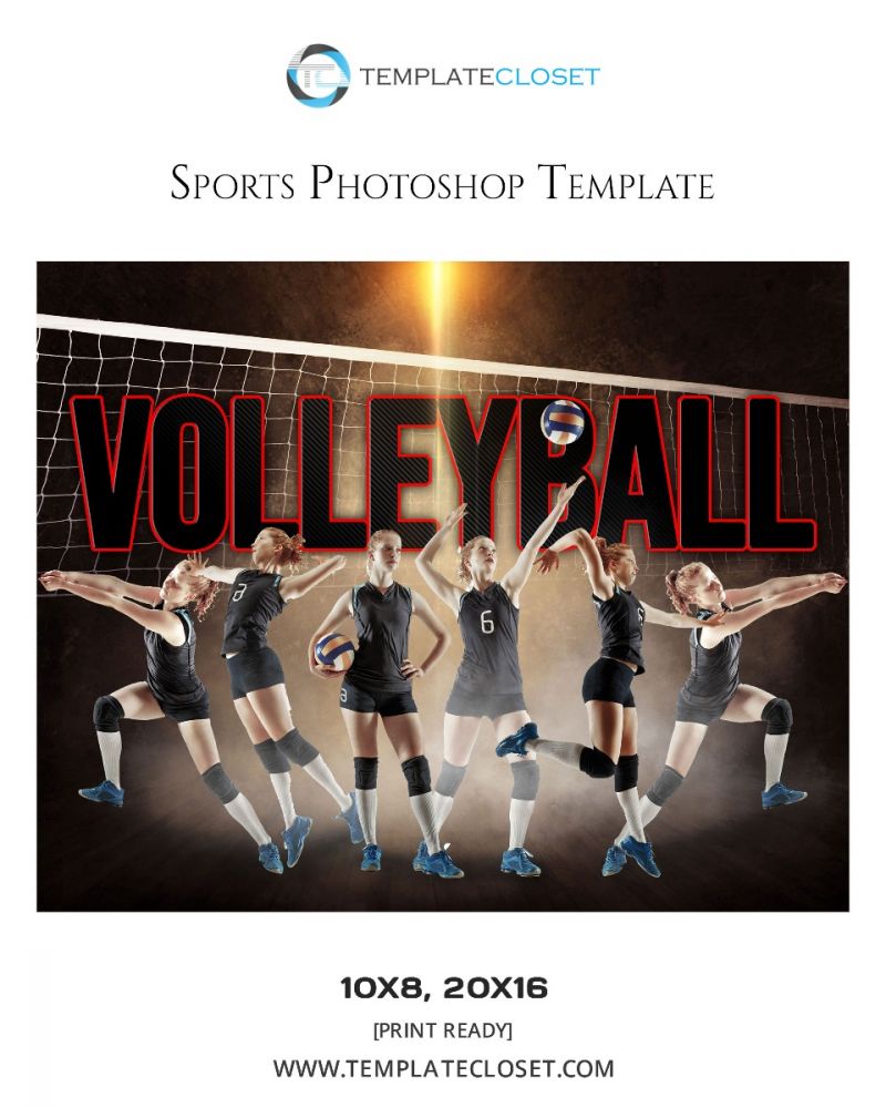 Volleyball Team Photoshop Template