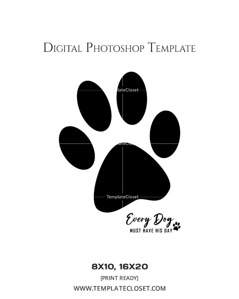 Pet Digital Photoshop Template