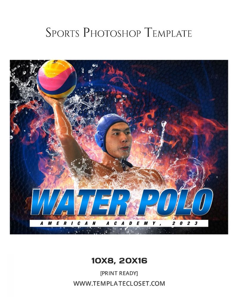 Water Polo - Sports Photoshop Template