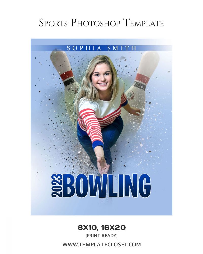Bowling Photoshop Photography Template