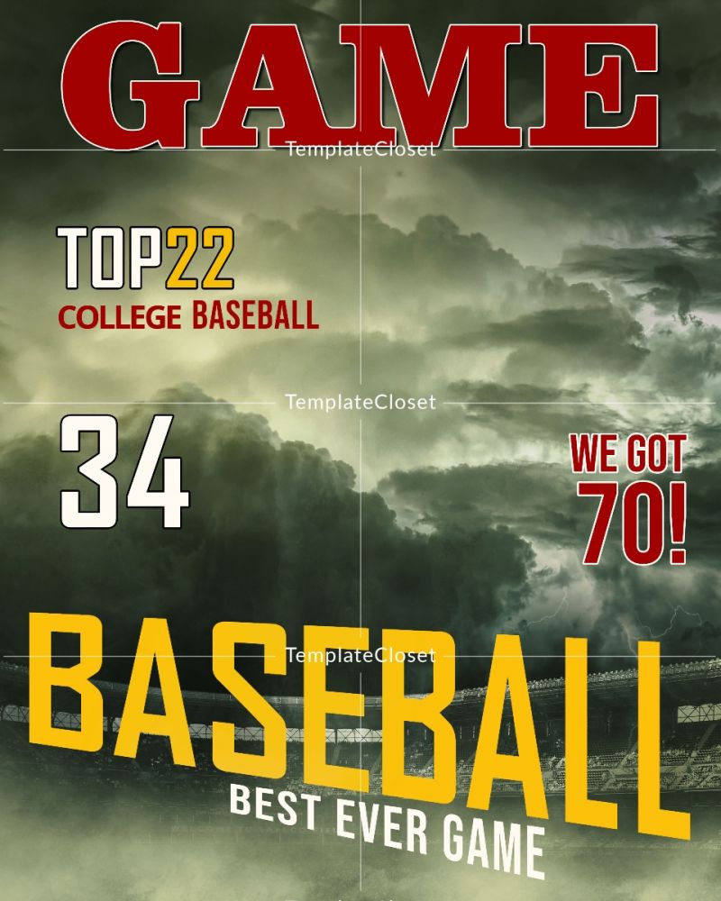 Customized Baseball Magazine Cover