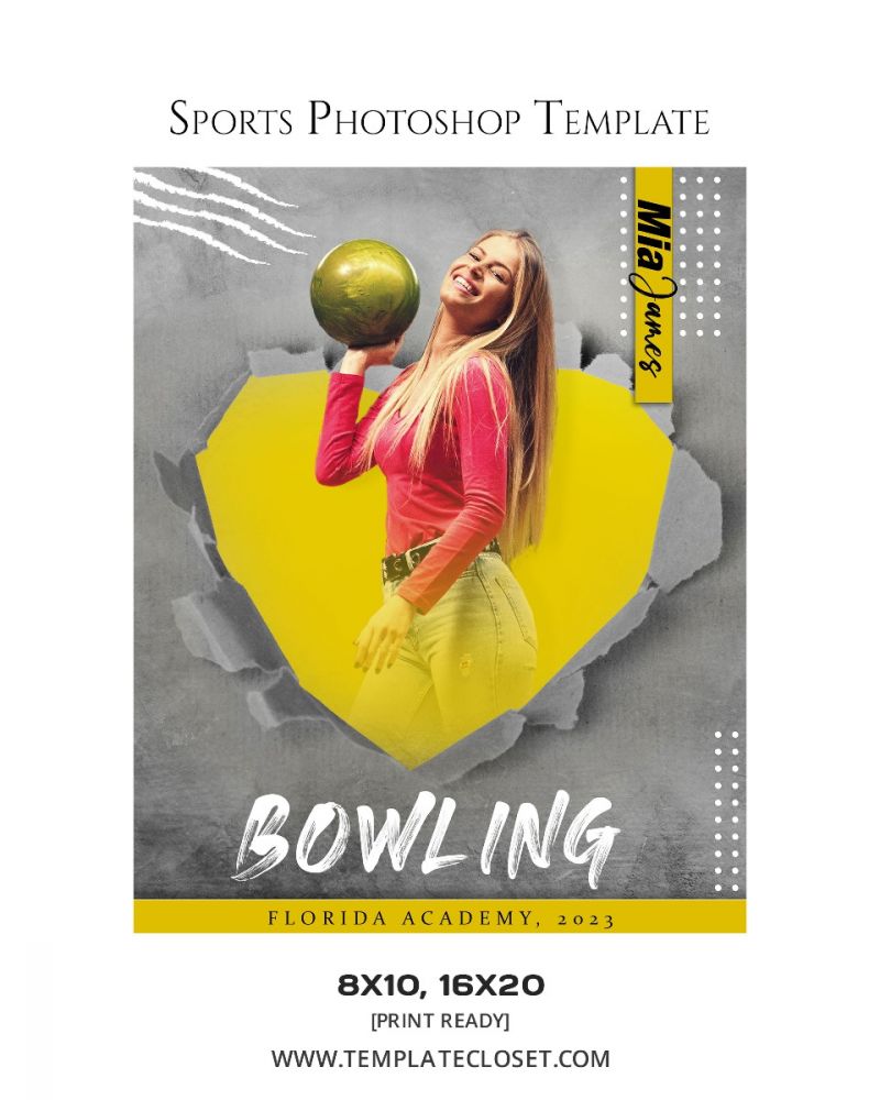 Bowling Ripped Effect Template