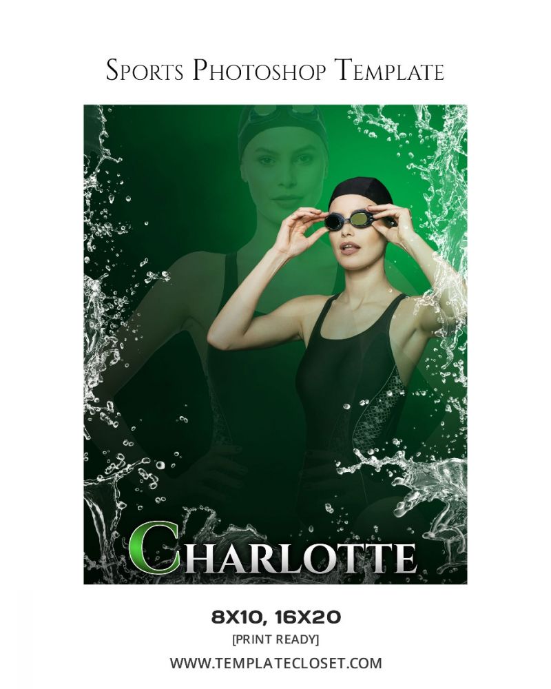 Swimming Sports Photoshop Template