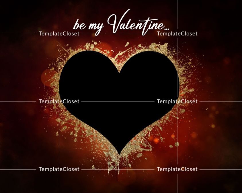 Valentine Digital Backdrop Template