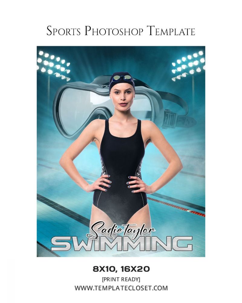 Swimming Sports Enliven Effect Template