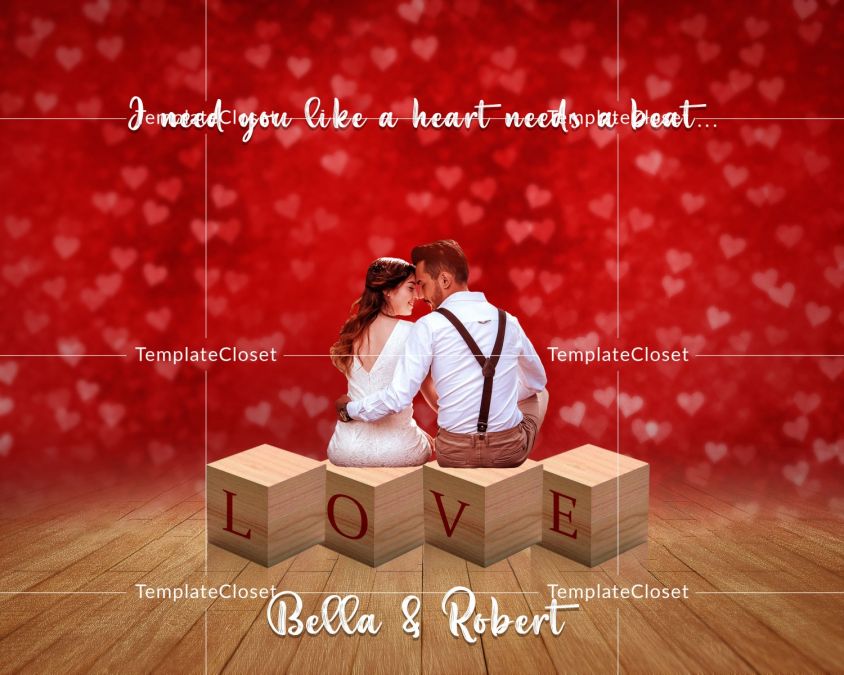 Valentine Day Digital Backdrop Poster
