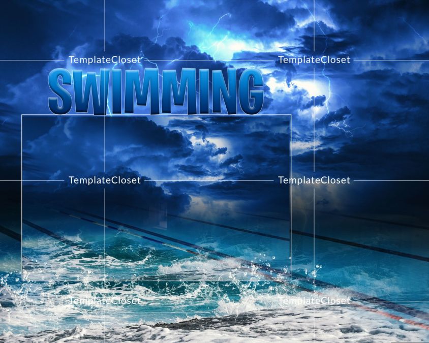 Swimming Team Enliven Effect Photoshop Template