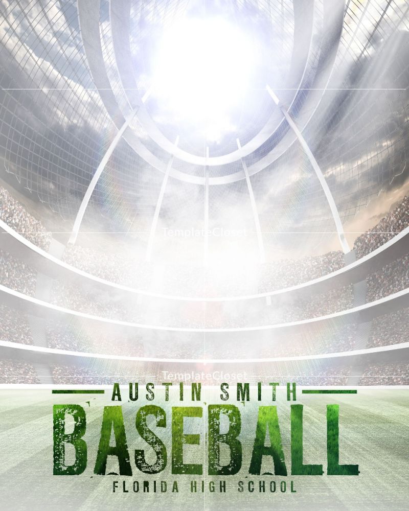 Baseball Sports Customized Photoshop Template