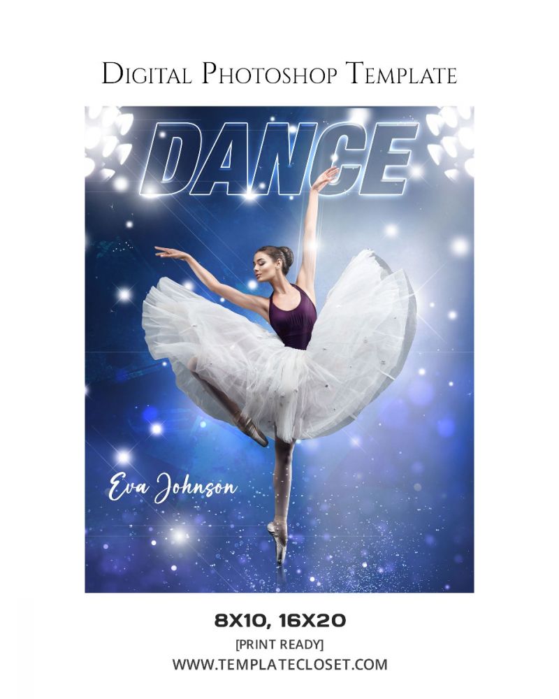 Digital Dance Photoshop Template