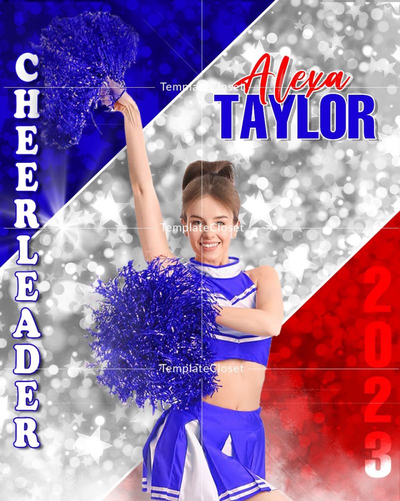 Cheerleader Texas High School Print Ready Template
