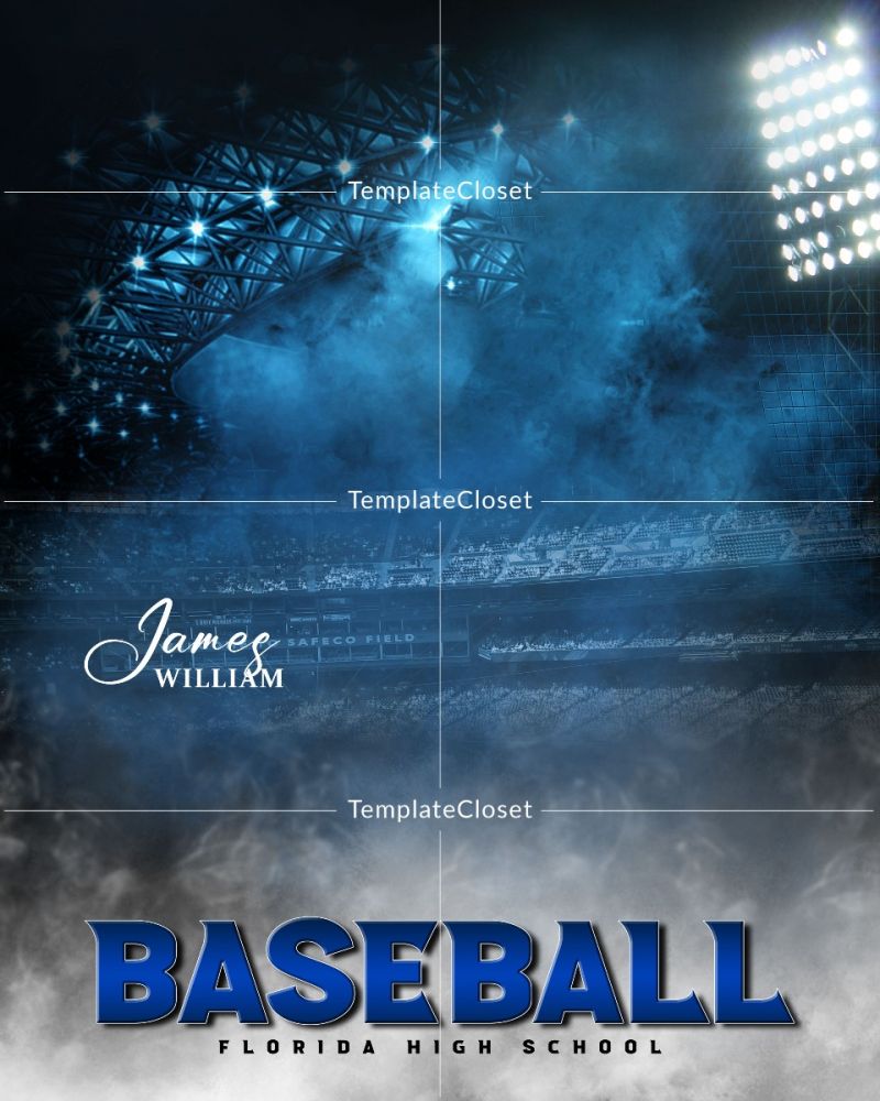 Baseball Print Ready Customized Photoshop Template