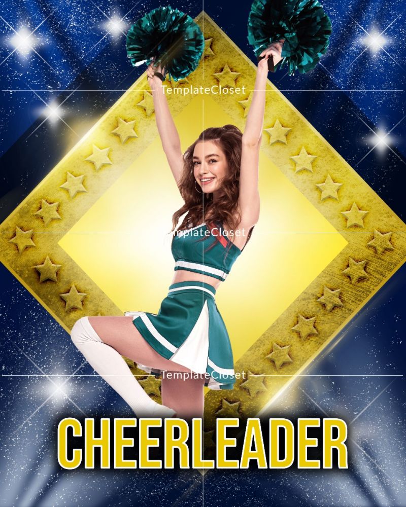 Cheerleader Texas High School Print Ready Template