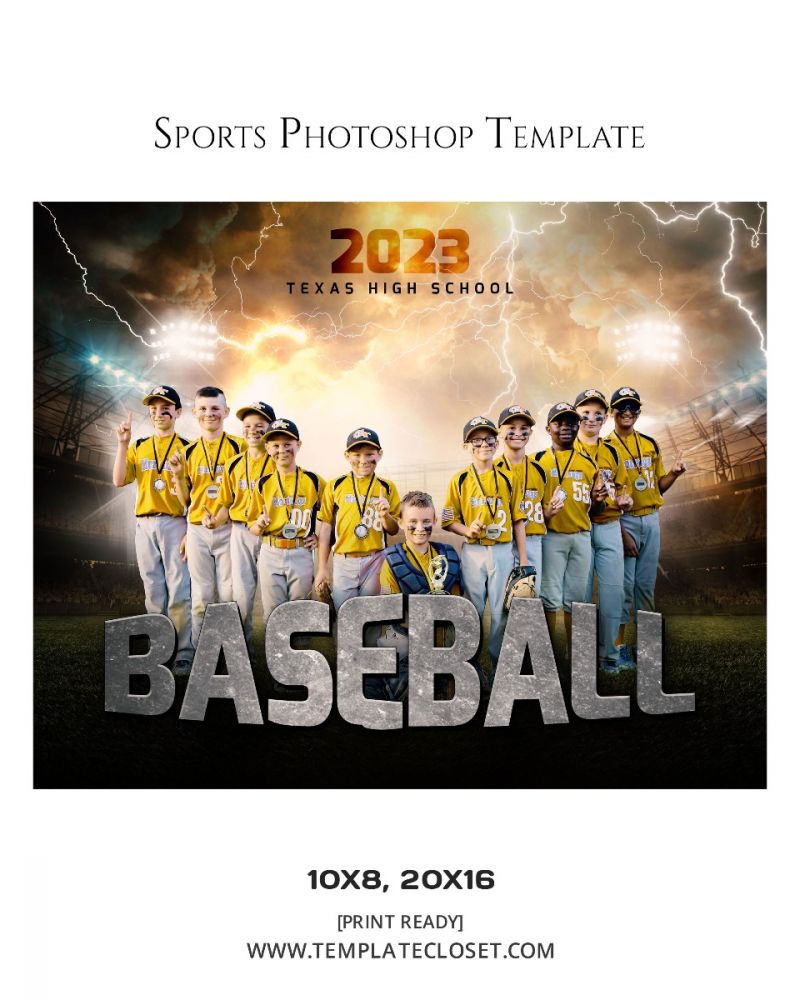 Baseball Memory Mate Print Ready Template