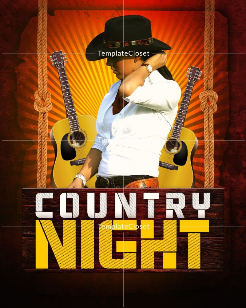Country Night Photoshop Template