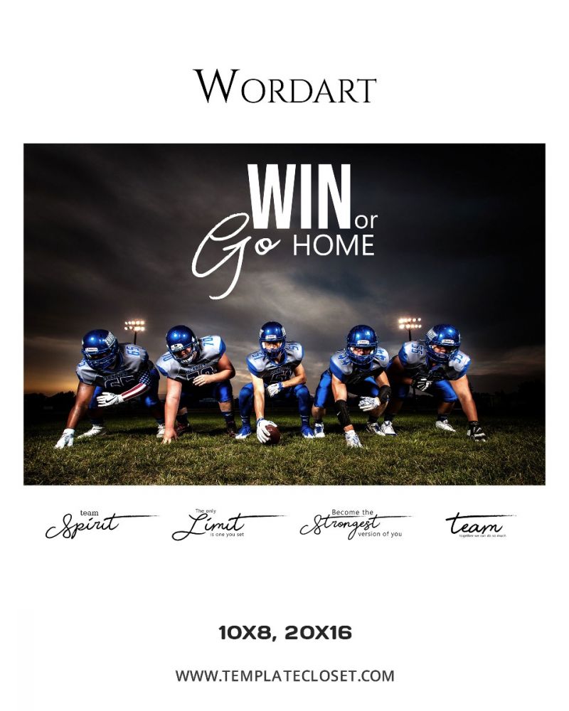 Sports Wordart Photoshop Template