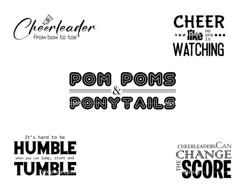Cheerleader Word Art Template