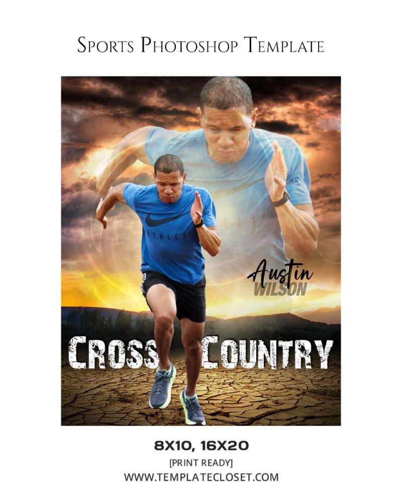 Cross Country Photoshop Photography Template
