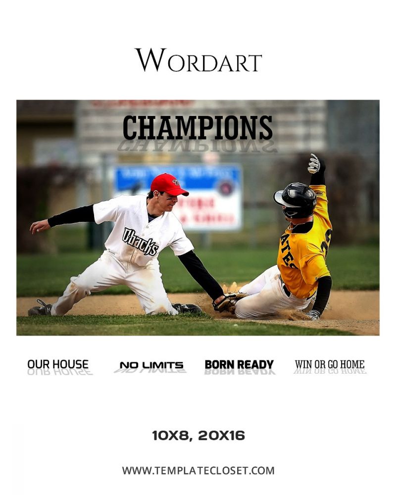 Champion Word Art Designer Pearl Template