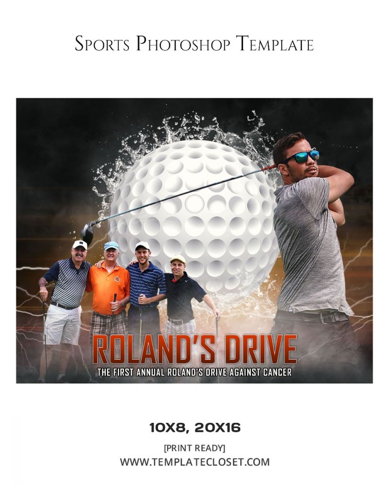 Golf Roland Drive For A Cause Photoshop Template