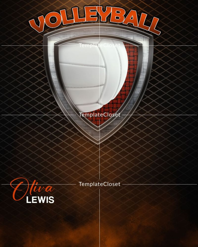 Volleyball Textured Template