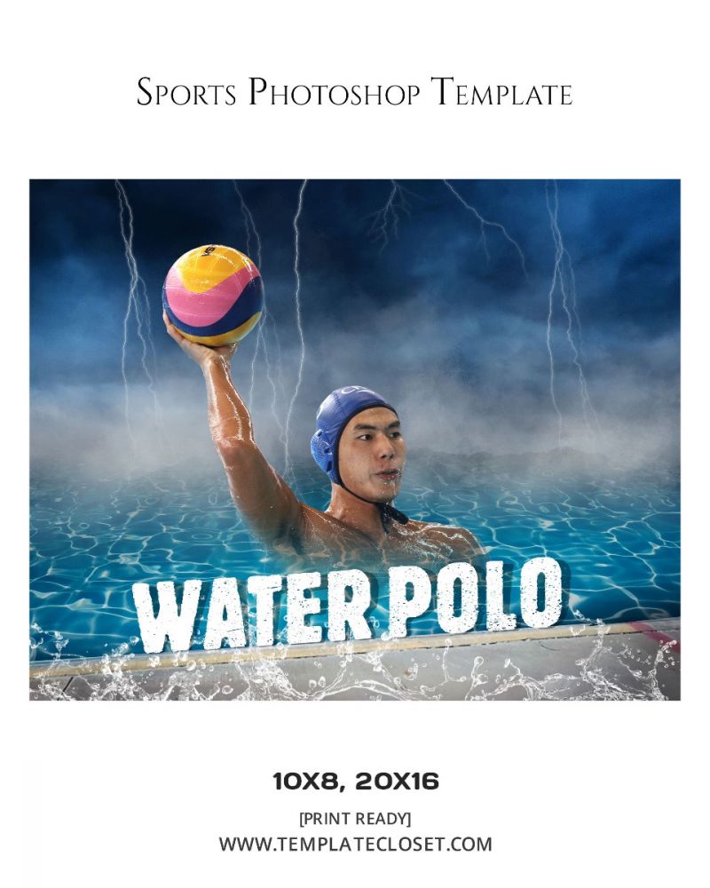 Water Polo Print Ready Sports Template