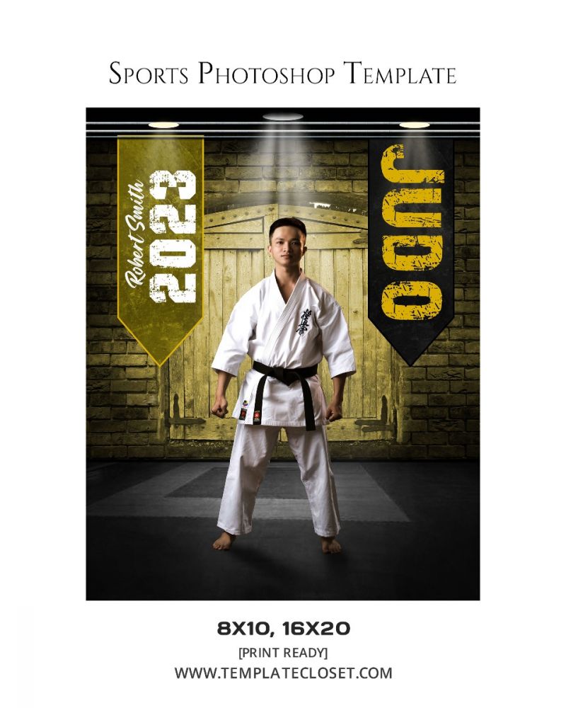 Judo Print Ready Sports Template