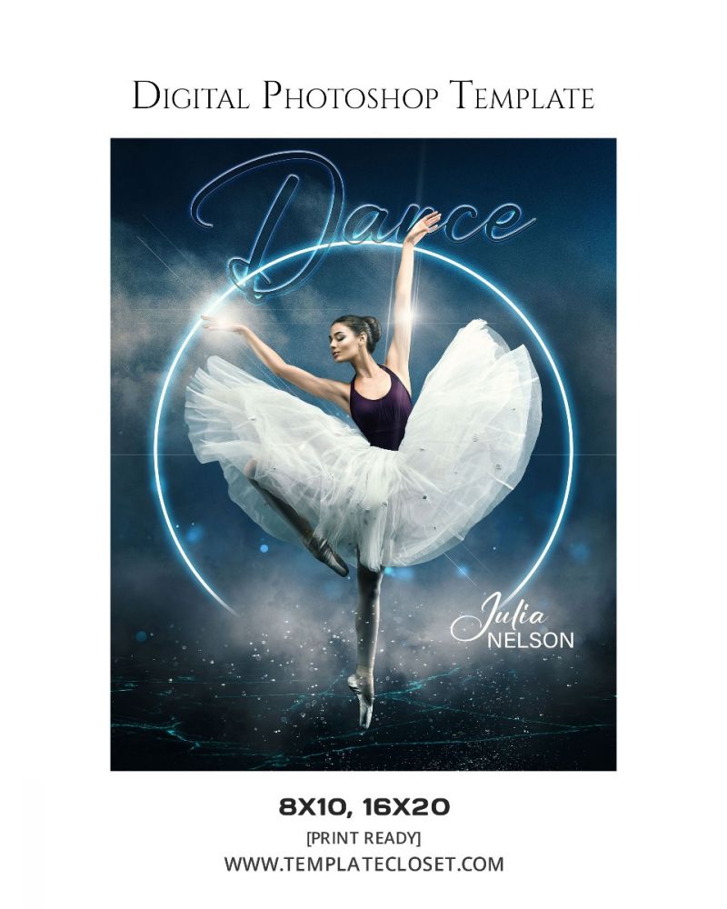 Dance Signature Effect Digital Photography Template