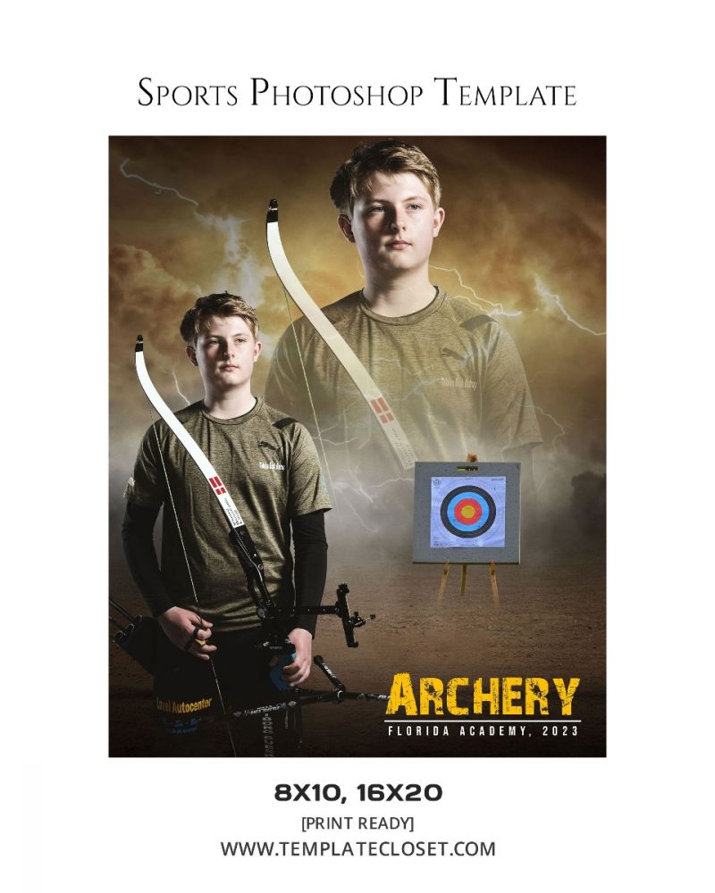 Archery Memory Mate Sports Photography Template