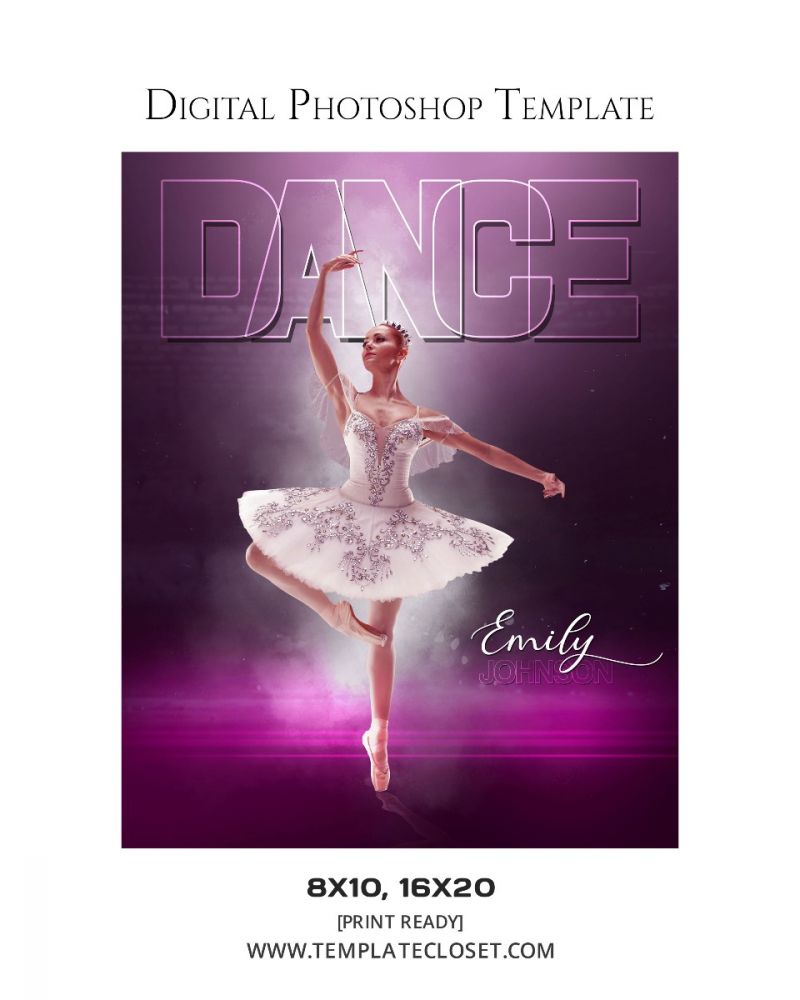 Dance Digital Photoshop Template