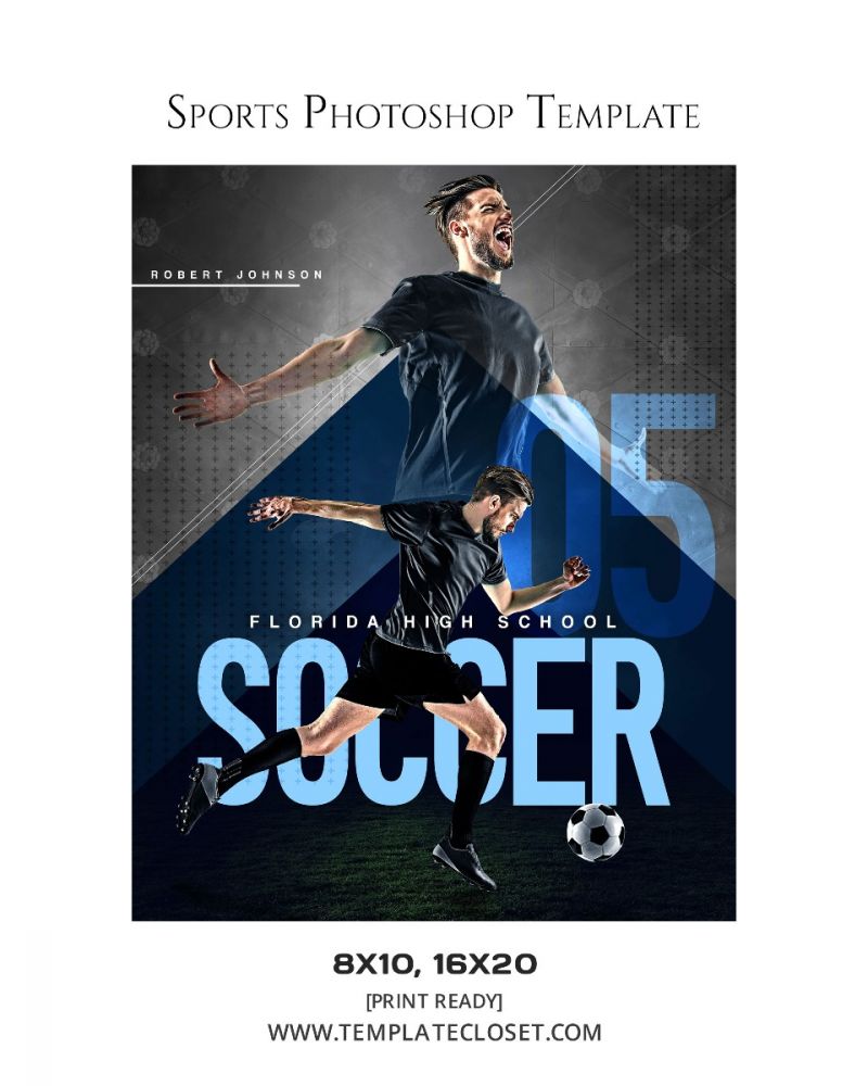 Soccer Memory Mate Sports Photoshop Template